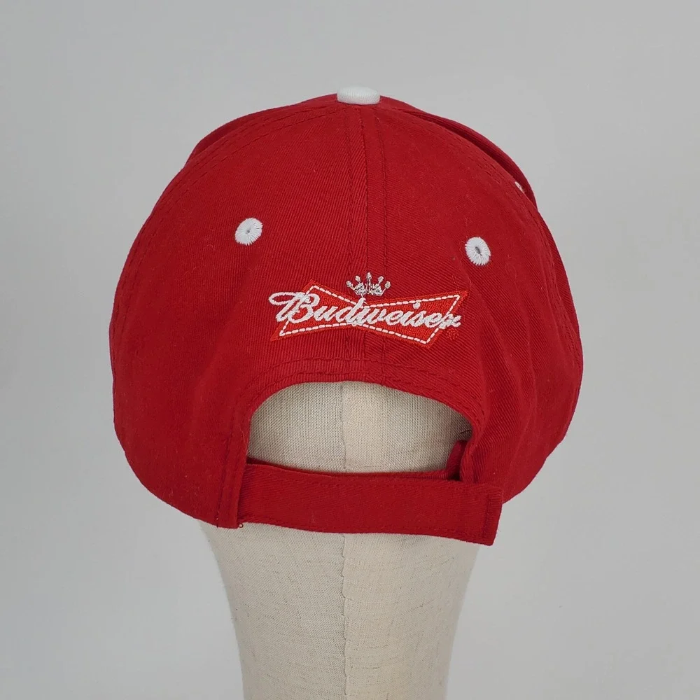 Budweiser Hat Red American Flag Eagle Logo Anheuser Busch Adjustable BaseballCap